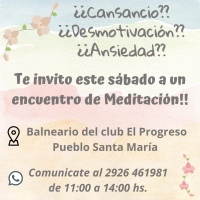 Invitación al encuentro de meditación del sábado