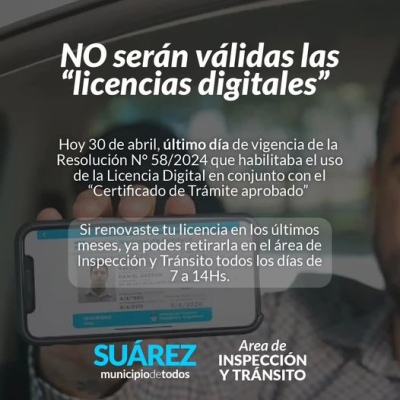 Licencias de conducir: no serán válidas las “licencias digitales”