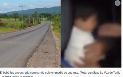 Encontraron a un bebé caminando descalzo en medio de una ruta: la insólita justificación de sus papás