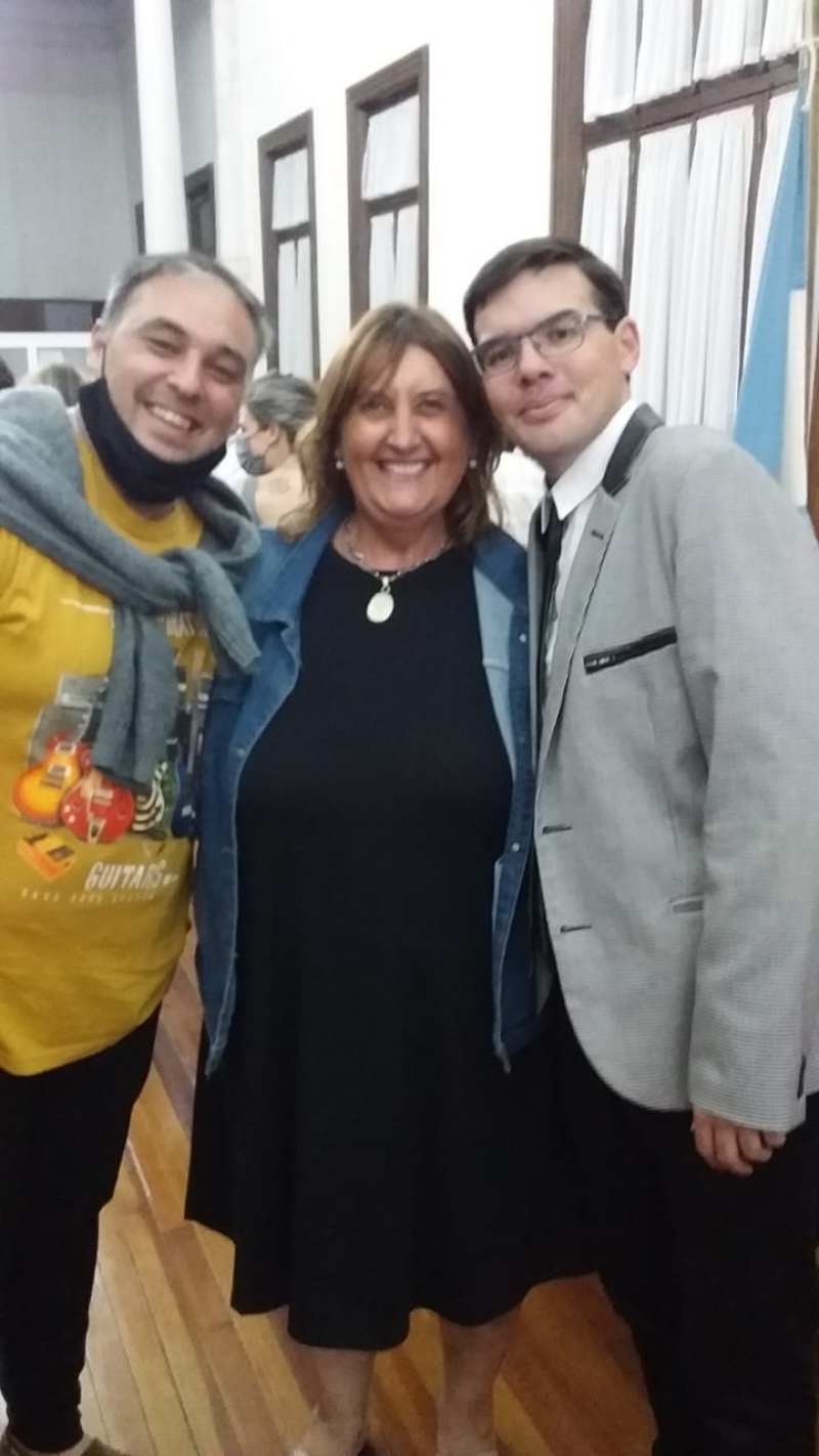 Ezequiel Filipuzzi stuvo acompañado por su hermano y su mamá del corazón