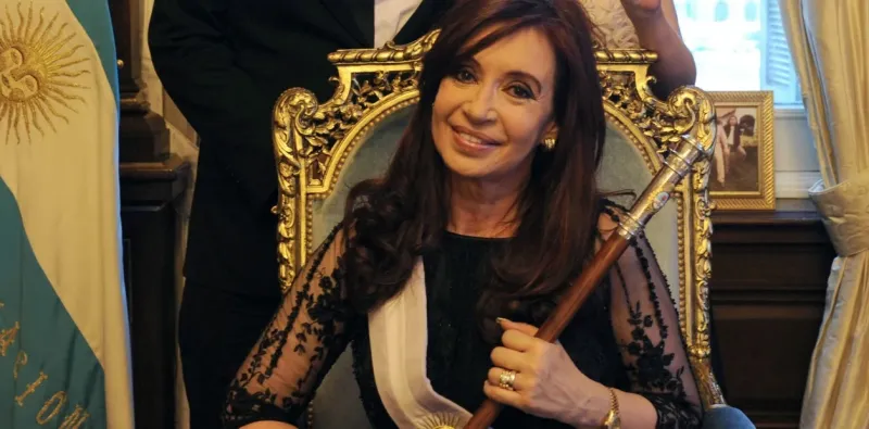 Cristina Fernández, el 10 de diciembre de 2011, en el sillón presidencial de la Casa Rosada.