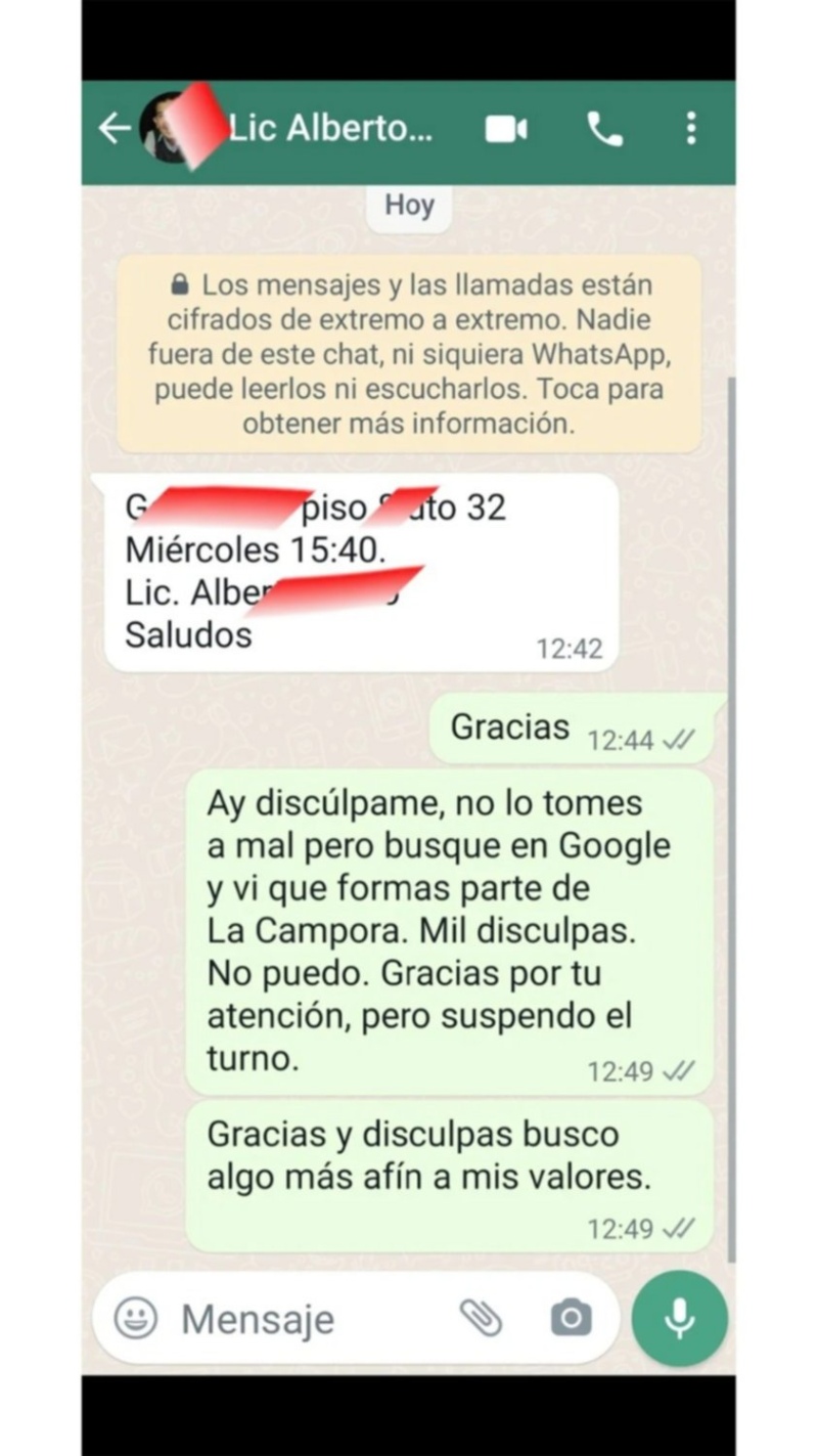 Canceló al psicólogo de su hija por militar en La Cámpora y se hizo viral