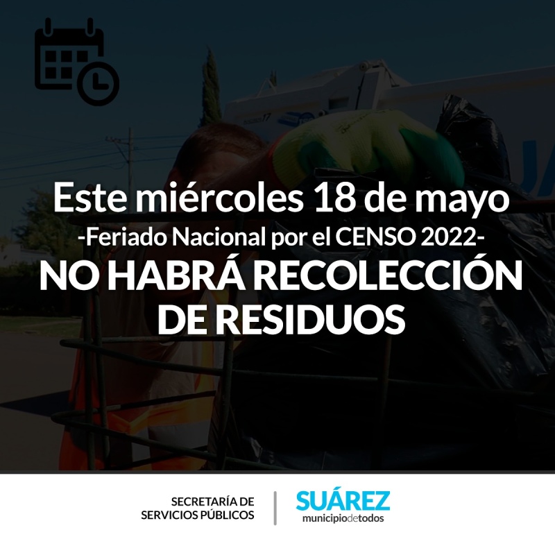 Sin recolección por el feriado