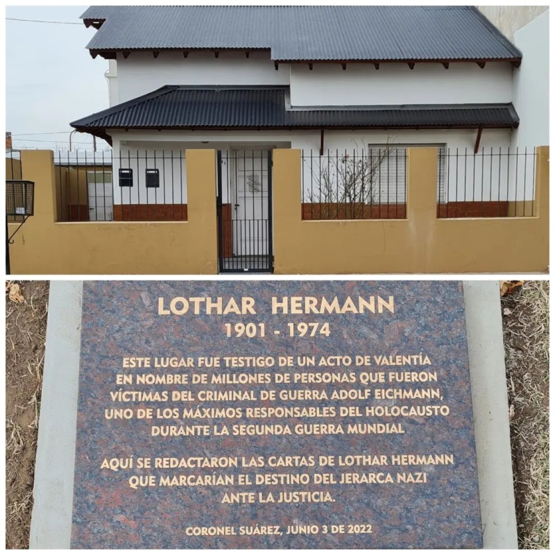 Se colocó una referencia en el lugar donde vivió sus últimos años el héroe Lothar Hermann