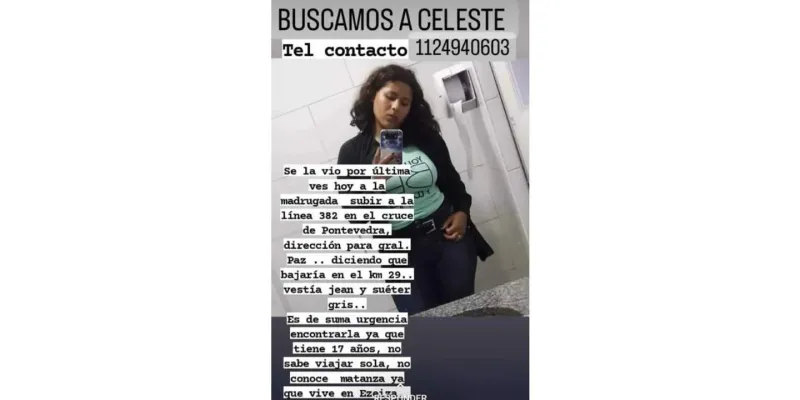 Rescataron con vida a Celeste, la chica que era buscada hace seis días en González Catán