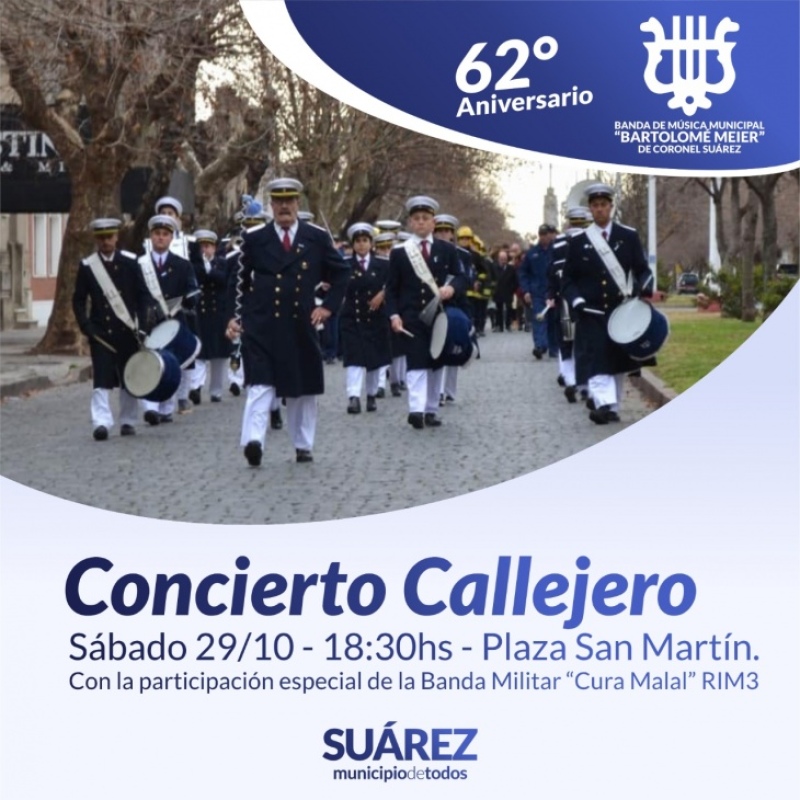 62° Aniversario de Banda Municipal de Música “Bartolomé Meier”: Concierto Callejero
