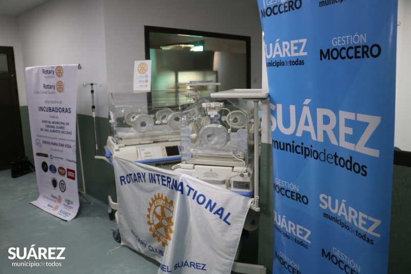 El municipio, la Cooperadora del Hospital y el Rotary Club invirtieron más de $ 6 millones de pesos en la compra de 3 incubad