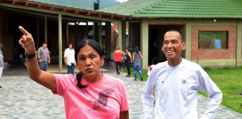 Milagro Sala cuando fue trasladada de la cárcel a su casa en El Carmen, Jujuy.