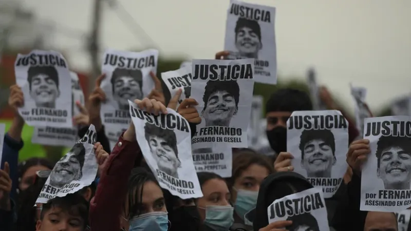 Enero de 2022: manifestación en Villa Gesell por el segundo aniversario del crimen
