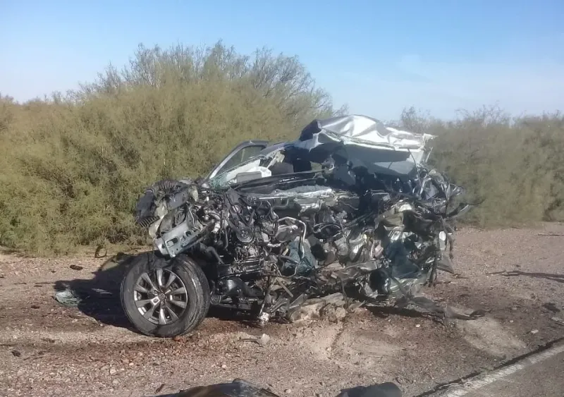 Destrozada: así quedó la camioneta luego del impacto