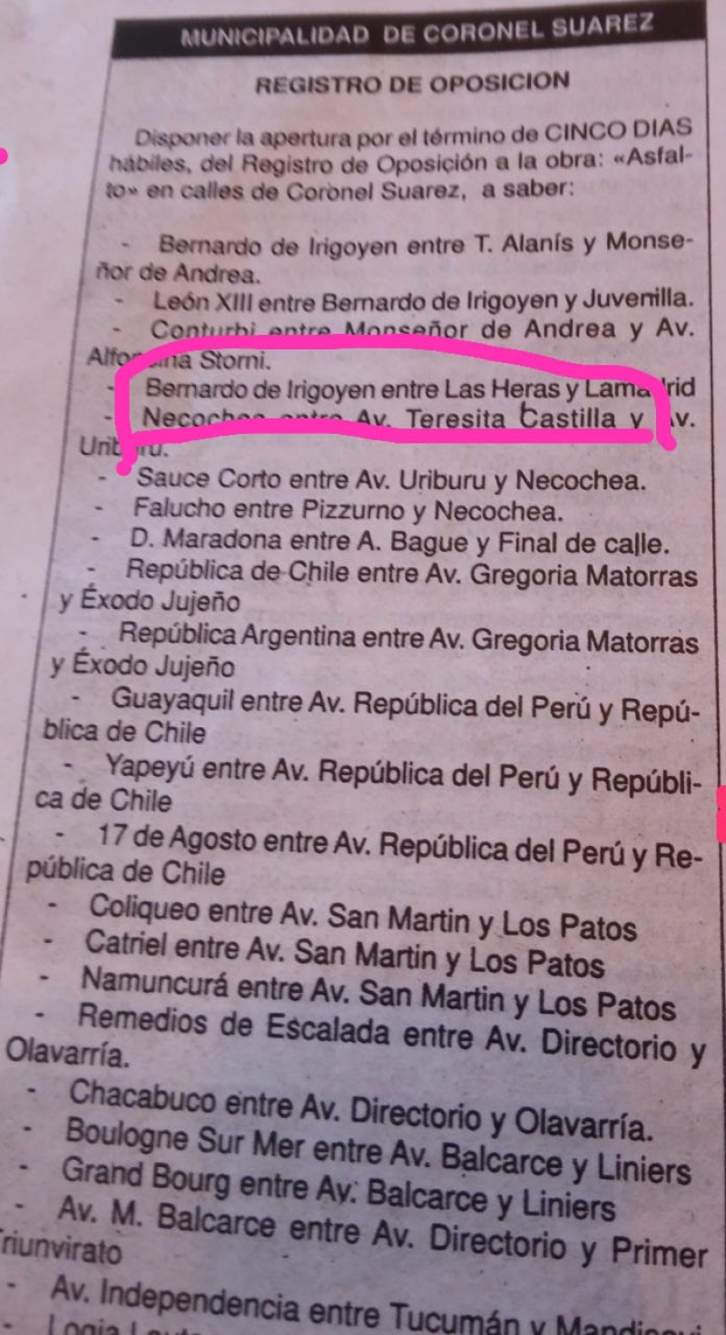 ¿Van a asfaltar una calle que ya está asfaltada?