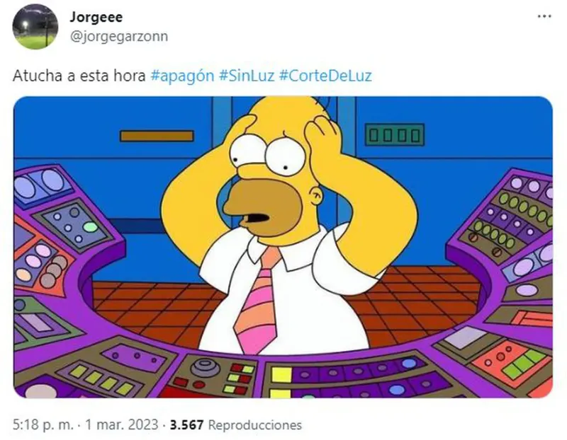 Las reacciones de los usuarios en las redes sociales por el corte de luz