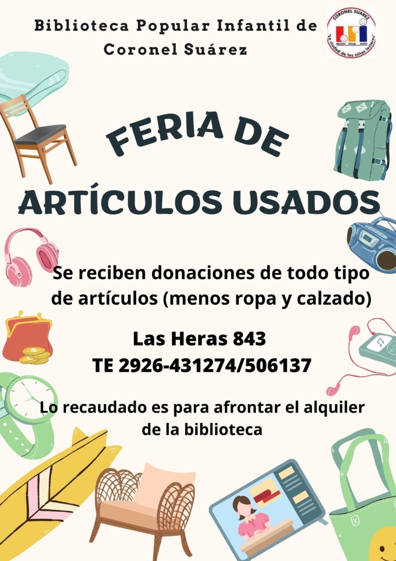 Nueva venta de garage de la Biblioteca Popular Infantil