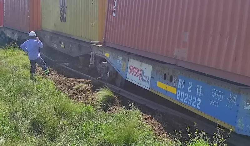 Descarriló un carguero cerca de Sierra y levantó algunos tramos de las vías