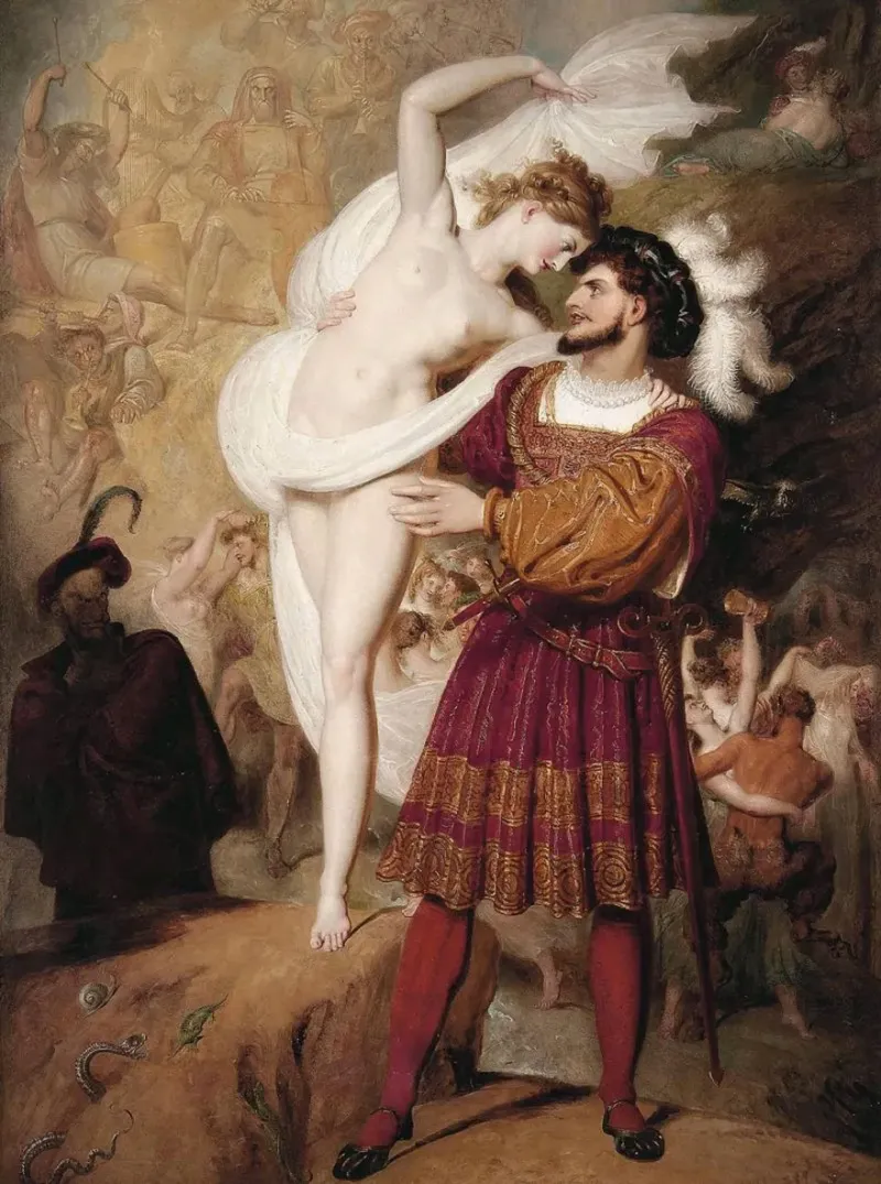 Fausto y Lilith, por Richard Westall, 1831.