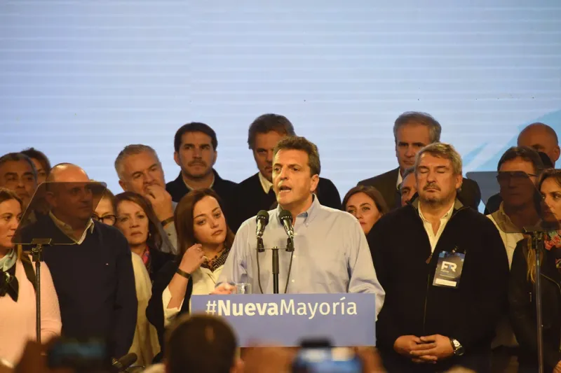 Sergio Massa en el congreso del Frente Renovador que se llevó acabo en el 2019 en Parque Norte