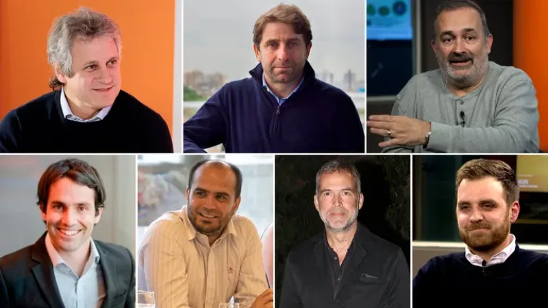 La mesa chica de Larreta: Felipe Miguel, Fernando Straface, Eduardo Macchiaveli, Federico Di Benedetto, Christian Coelho, Augusto Rodríguez Larreta y Emmanuel Ferrario.