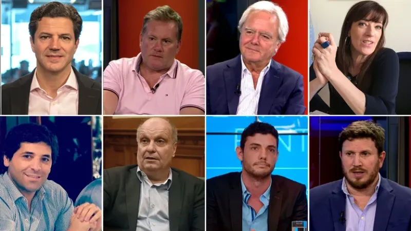 La mesa chica de Bullrich: Luciano Laspina, Juan Pablo Arenaza, Federico Pinedo, Paula Bertol, Sebastián García De Luca, Hernán Lombardi, Damián Arabia y Federico Angelini.