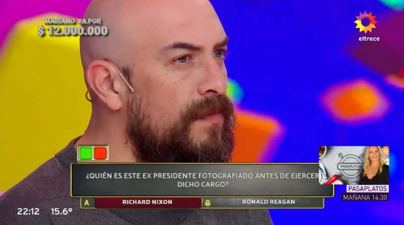 Mariano Cáceres se quedó afuera de ”Los 8 escalones” tras cometer un error en el escalón número 6.