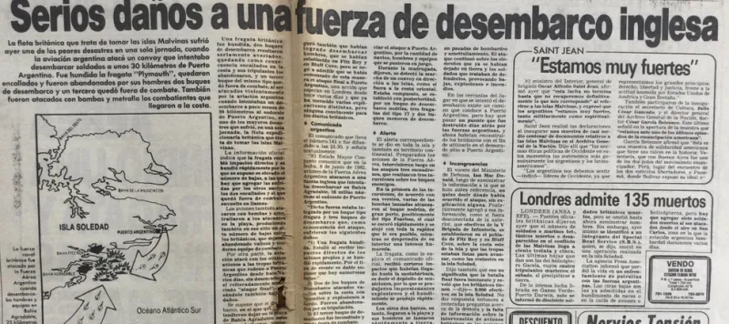 Londres minimizó lo ocurrido en Bahía Agradable, aunque luego admitió que el número de muertos y heridos había sido importante