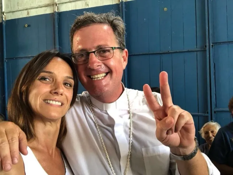 Malena Massa saludando la designación de Jorge García Cuerva como obispo de Santa Cruz y Tierra del Fuego