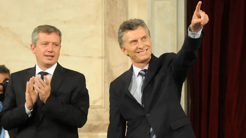 Mauricio Macri y Emilio Monzó, en el Congreso, durante la apertura de sesiones legislativas