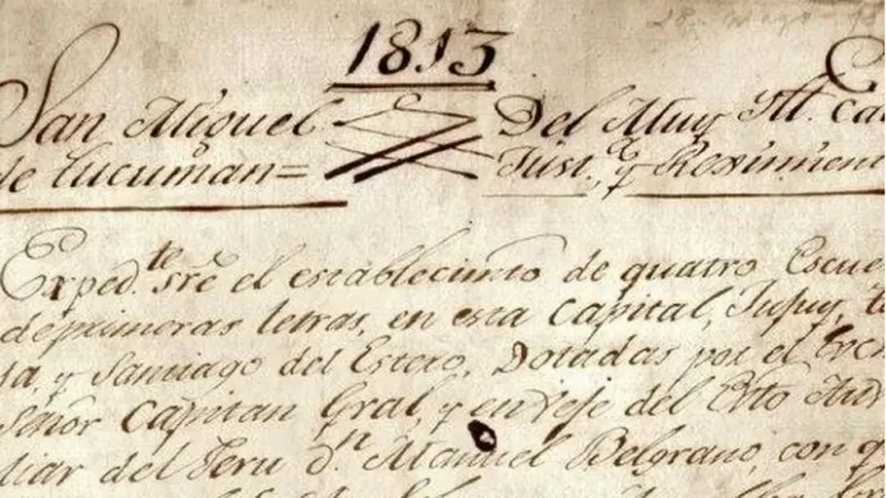 De puño y letra. Primera página del reglamento que redacté para las cuatro escuelas que había donado