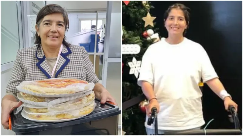 Viviana Pez amasa pizzas y las vende en las oficinas de la Municipalidad de Santa Fe.