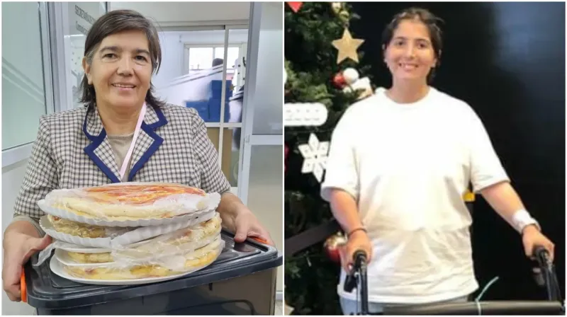 Viviana Pez amasa pizzas y las vende en las oficinas de la Municipalidad de Santa Fe.