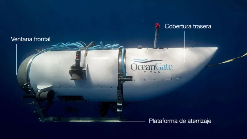Los expertos hallaron el marco de aterrizaje, la cubierta trasera y fragmentos del casco de presión de Titan