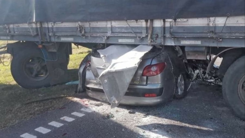 Trágico accidente en la autopista Rosario-Buenos Aires a la altura de Ramallo. FOTO: El Ciudadano