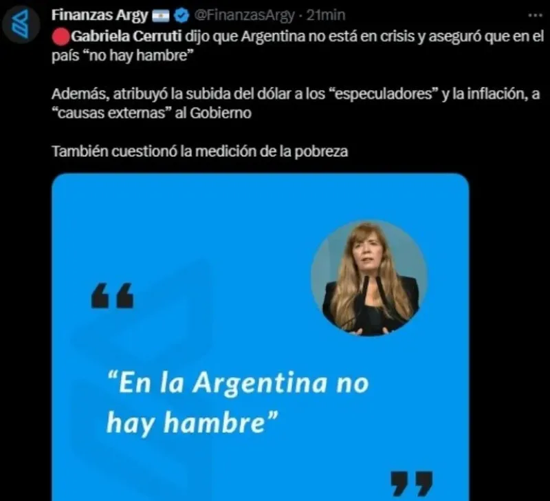 GABRIELA CERRUTI FUE DURAMENTE CRITICADA EN REDES SOCIALES
