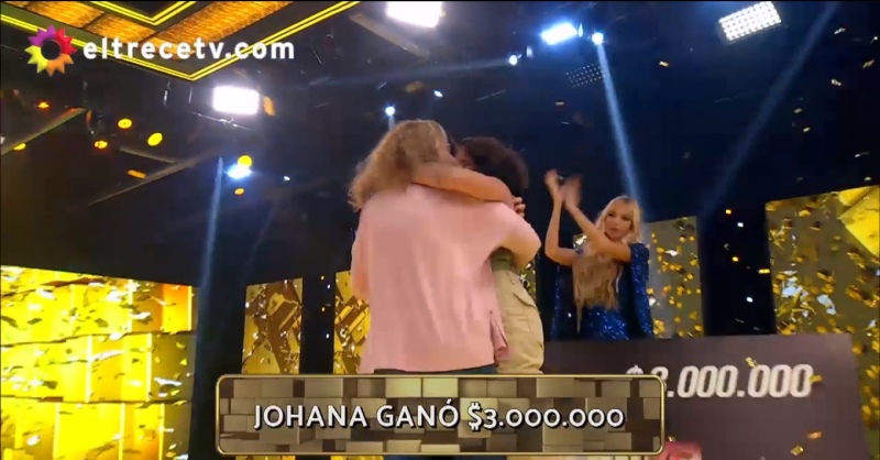 Johana Ferraro, de nuestra ciudad, ganó 3 millones en ”Los 8 escalones”