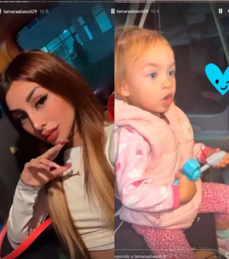 Tamara Báez fue a visitar a L-Gante junto a su hija Jamaica.