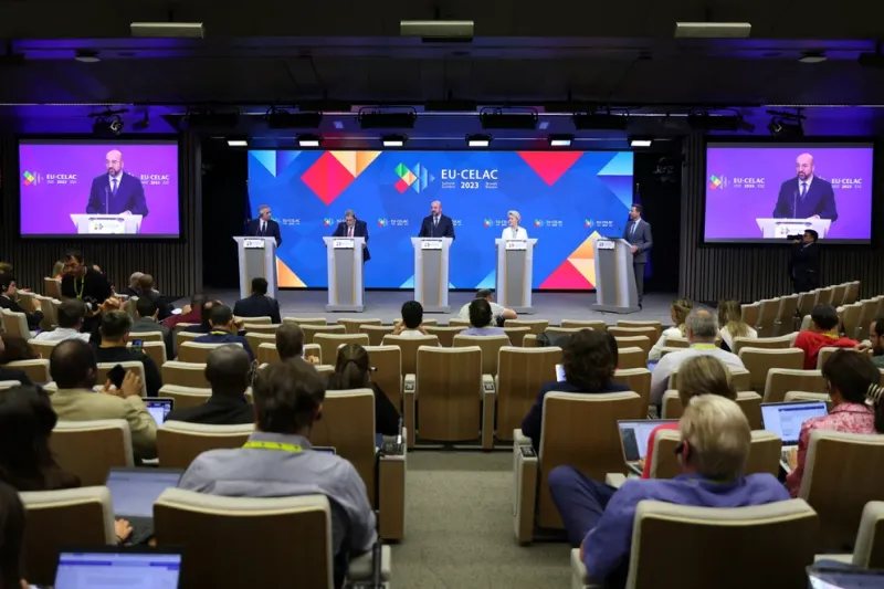 La Cumbre UE-CELAC mencionó a las Islas Malvinas como territorio en disputa. REUTERS/Johanna Geron