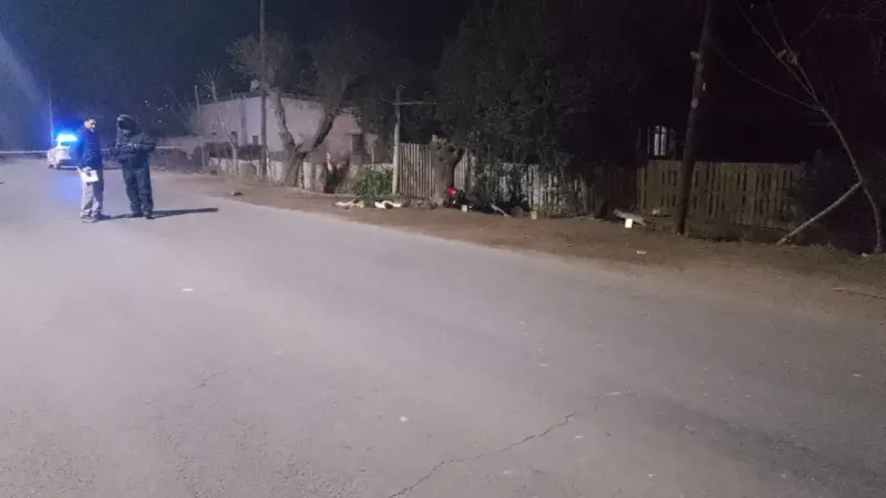 La escena del accidente en calle Quintana de El Algarrobal.