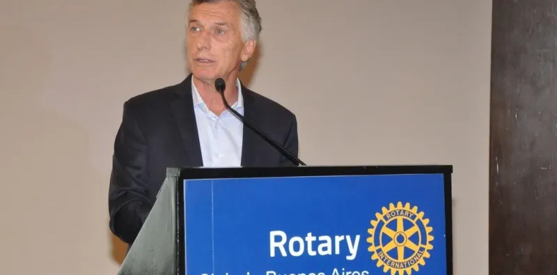 Mauricio Macri en el Rotary Club, este miércoles.