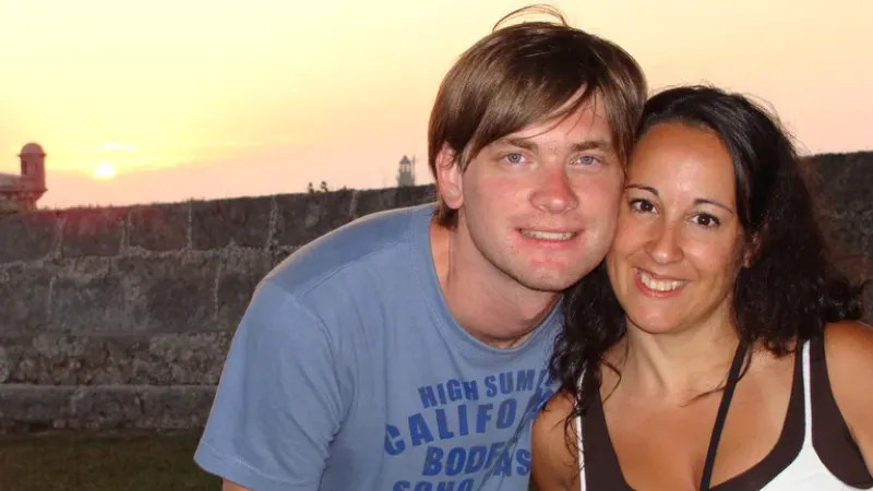 Junto a Walter, su marido, con quien lleva 20 años en pareja