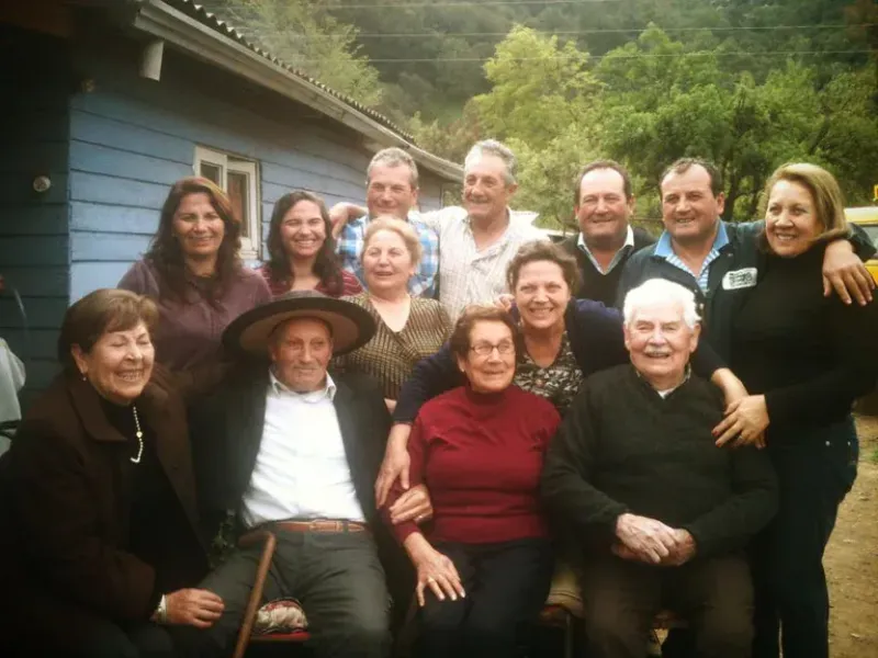  El arriero murió a los 91 años rodeado del amor de su mujer, sus 9 hijos y sus familiares (Fotos: Facebook Paula Catalán Toro)