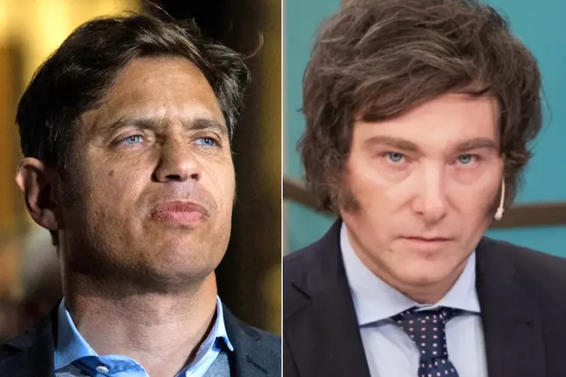 Axel Kicillof y Javier Milei