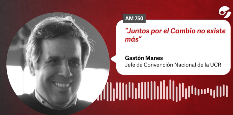 Gastón Manes dijo que no respeta intelectualmente a Milei y sentenció: “Juntos por el Cambio no existe más”