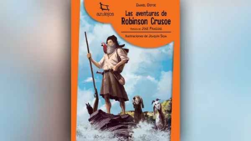  La tapa de Robinson Crusoe, una de las más maravillosas obras literarias de aventura