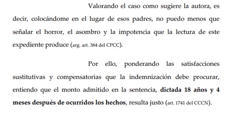 La valoración de uno de los jueces en el fallo. (Foto: TN)